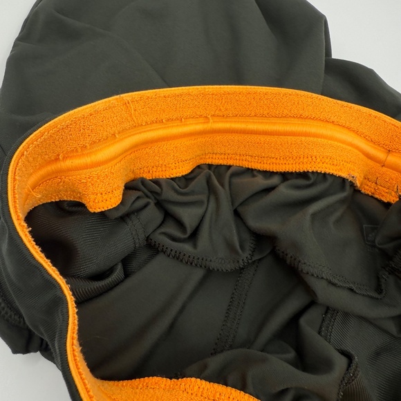 Adidas Shorts Men Medium Green Orange Climalite Basketball Running Activewear - Picture 4 of 12